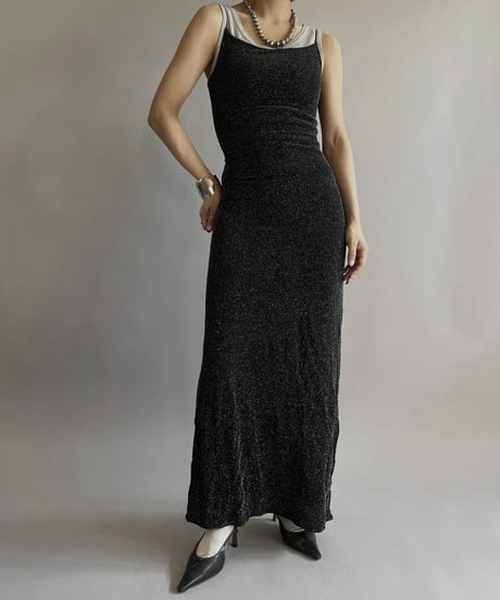 【USED】 Lame Camisole Long One-Piece/ 240224-038