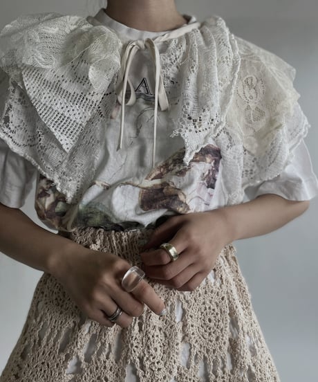【RE;CIRCLE】 RE Crochet Lace Detachable Collar / 220526-026