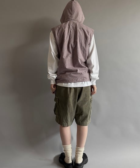 【RE;CIRCLE】 Stencil N/S Hooded Check Shirt  /  250911-002