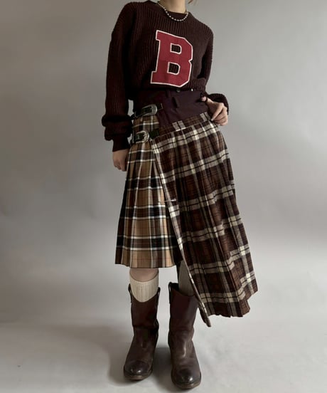 【RE;CIRCLE】 RE Kilt Long Skirt / 260108-002