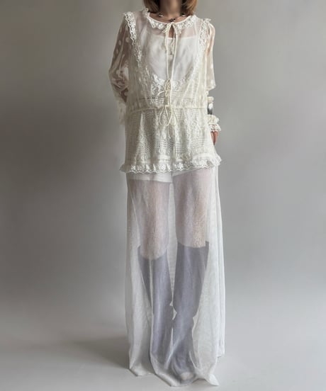 【USED】 Lace Patterned Long One-Piece/250906-025