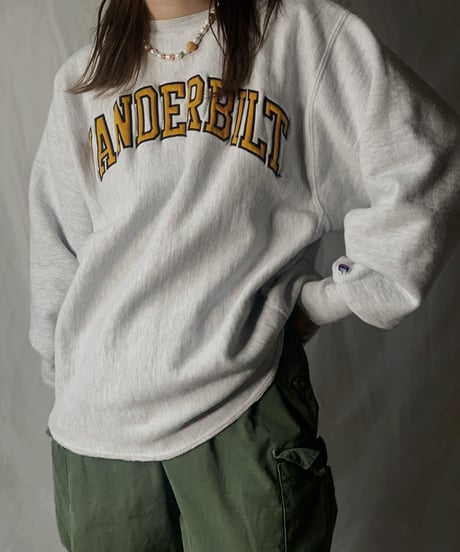 【USED】  80's USA Champion Reverse Weave Sweat VANDERBILT/210516-019