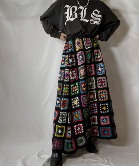 【RE;CIRCLE】 RE Granny Knit Long Skirt②/210917-004