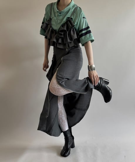 【RE;CIRCLE】 RE Suit Asymmetry Long Skirt/ 250717-003