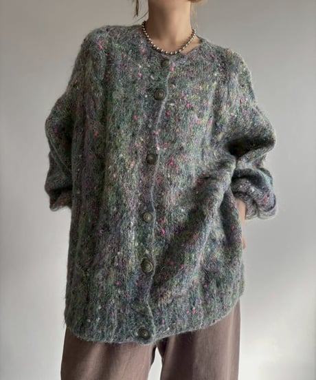 【USED】 Made in ITALY Mohair Knit Cardigan / 251129-030