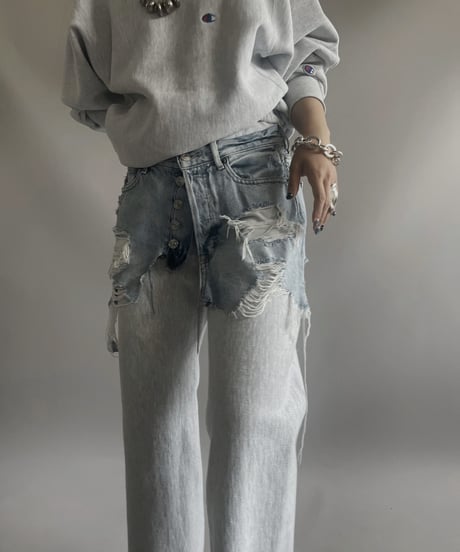 【USED 】CUT OFF Denim Skirt / 231014-005