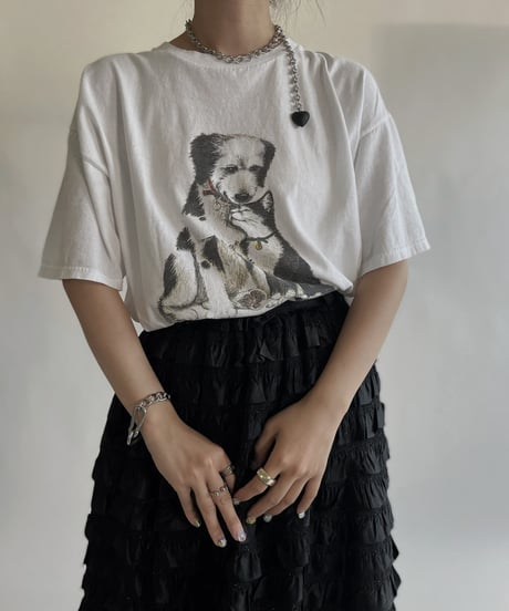 【USED】 Short Sleeved Dog and  Cat T-shirt / 220611-013