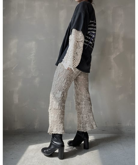 【RE;CIRCLE】 RE Crochet Tiered Pants④/20220317-009