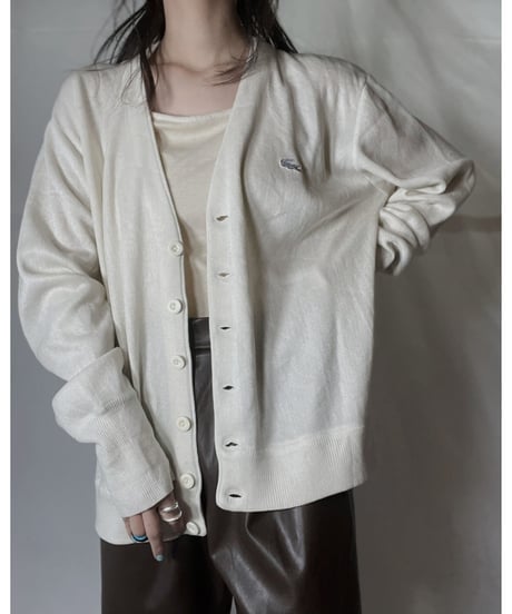 【USED】 LACOSTE Acrylic Knit Cardigan  ① / 220111-001
