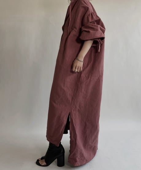【RE;CIRCLE】RE Dyed French Mattress Cover One-piece -Santa Fe Pink- / 220512-013