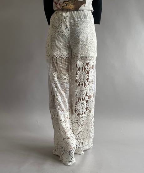 【RE;CIRCLE】 RE Crochet Patch Pants / 240829-002