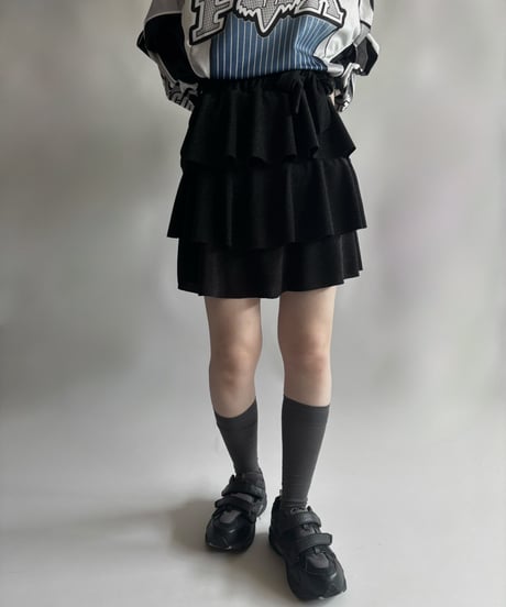 【USED】 Glitter tired mini Skirt / 250906-002
