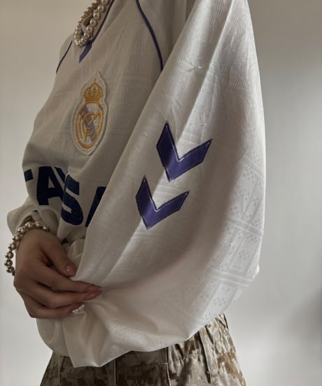 【USED】  Hummel 90's Real Madrid Soccer Shirt / 250607-018