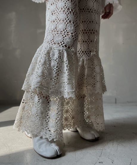【RE;CIRCLE】 RE Crochet Tiered Pants③/20220317-008