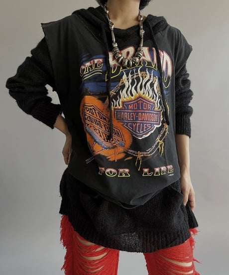 【USED】HARLEY-DAVIDOSON Cut Off Tank Top /240127-001