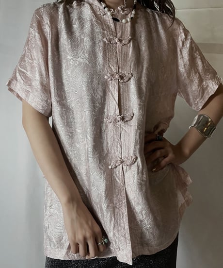 【USED】 Silk Chinese Shirt② /210805-035