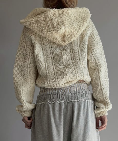 【RE;CIRCLE】 RE Aran Knit Double Zip-up Parka / Ivory / 251030-007