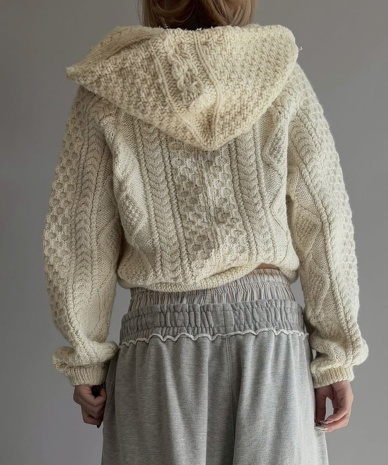 RE;CIRCLE】 RE Aran Knit Double Zip-up Parka /