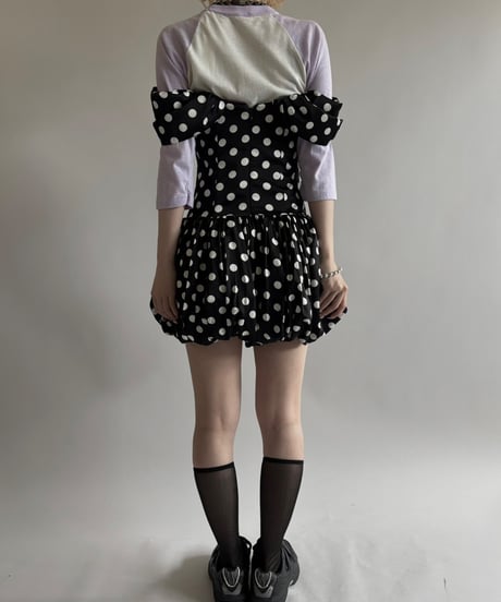 【USED】  Dead Stock MISS CIRCLE Dot Pattern Camisole One-Piece   / 250531-017