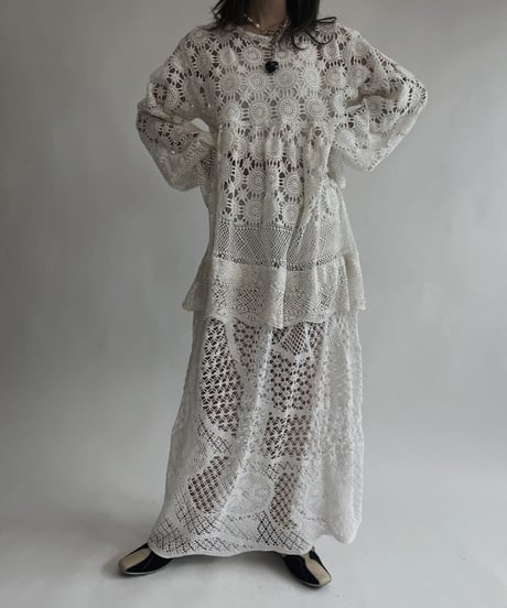 【RE;CIRCLE】 RE Crochet Lace One-piece / 220728-034