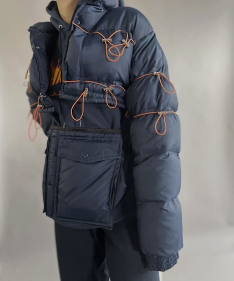 【RE;CIRCLE】 RE Draw Code Short Down Jacket + Waist Bag / 240104-019