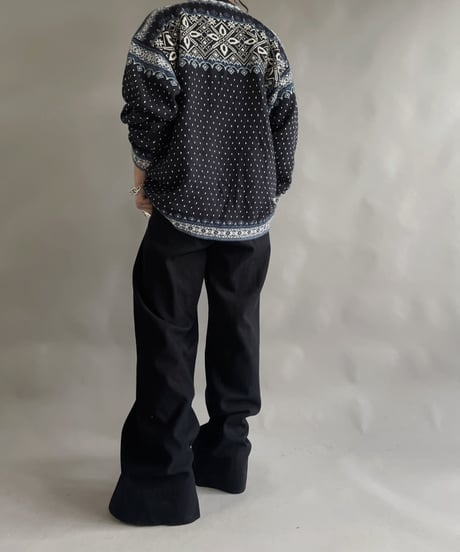 【USED】 Made in Norway  Cottone100% Tirolean Knit Top /240120-018