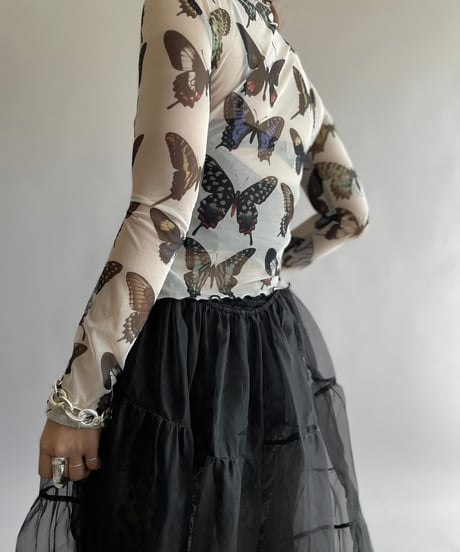 【USED】 Butterfly Patterned Second Skin /241006-034