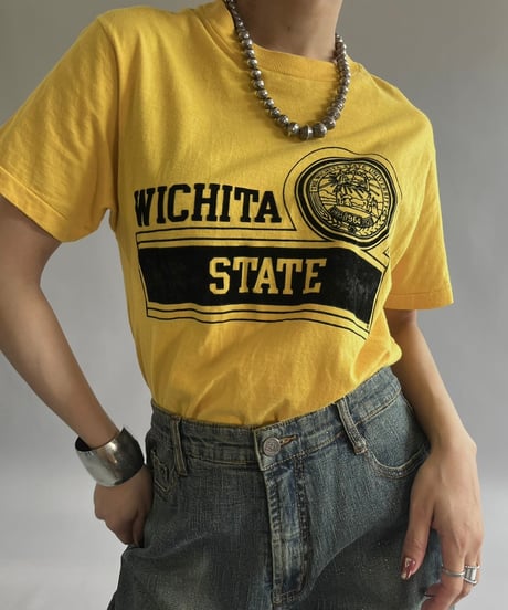 【USED】Made in USA 70~80's WICHITA STATE T-Shirt /240824-039