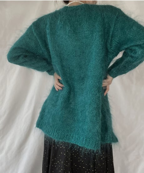 【USED】    Mohair Knit Cardigan/211216-020