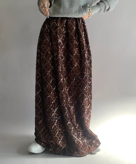 【USED】 Spangle Long Skirt / 241124-027