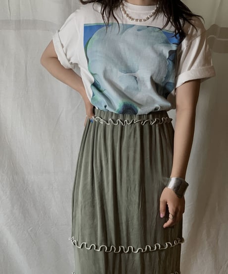 【USED】S/S T-shirt Flower②/210604-026