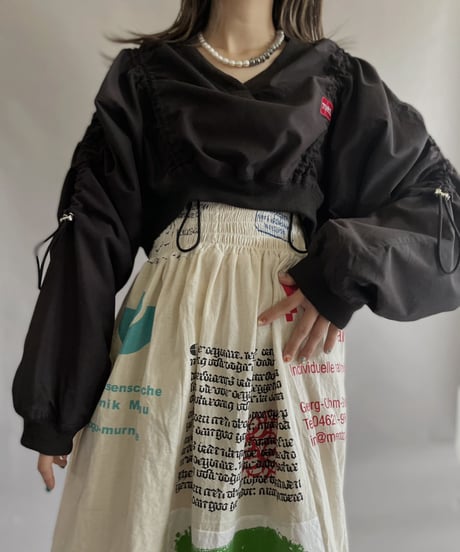 【RE;CIRCLE】 RE Nylon Drawcord Pullover Black / 230406-016