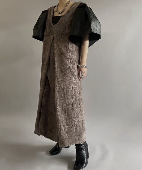 【USED】BRYAN and JOHNNY S/S  Fur Design One-Piece /240414-017