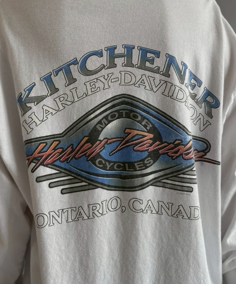USED】 HARLEY DAVIDSON Fire Pattern Sleeve L/S