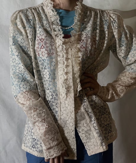 【USED】  Long Sleeve Lace Shirt/210310-027