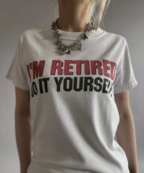 【USED】 RESIZED GILDAN I'M RETIRED DO IT YOURSELF T-Shirt / 260627-014
