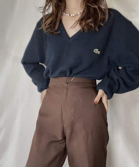 【USED】   LACOSTE Knit Top①/211126-006