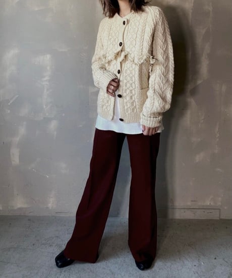 【RE;CIRCLE】 Fringe Cable Knit Cardigan ② / 201112-026