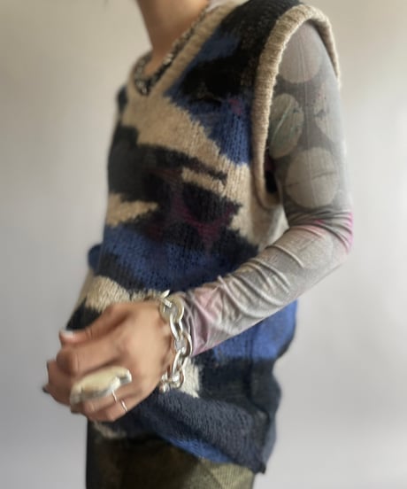 【USED】 Heaven Mohair Knit Vest /241006-013