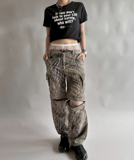 【USED】 RESIZED message T-Shirt / 250830-020
