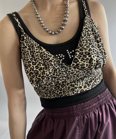 【USED】Leopard Pattered Camisole Top /240907-030