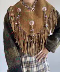 【USED】 Suede Fringe Vest /250102-018