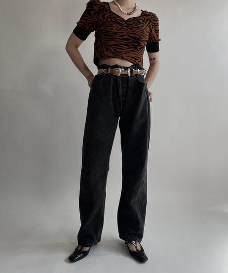 【USED】   Levi's Denim Pants 501 Black / 220416-020
