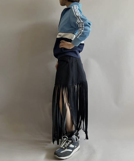 【RE;CIRCLE】 RE Trench Fringe Skirt Navy / 240407-027