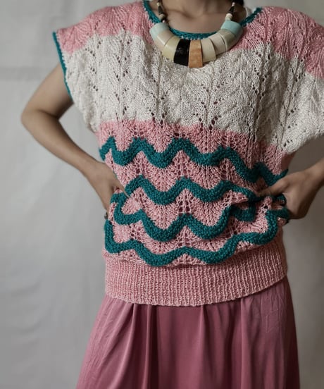 【USED】  Crochet S/S Top②/20210819-020