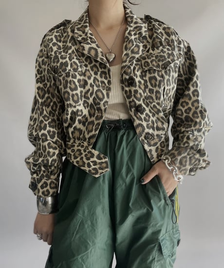 【USED】 VERTIGO Leopard Patterned Short Jacket/ 231125-007