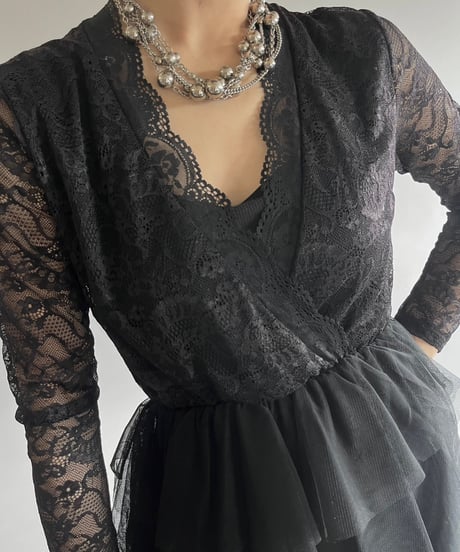 【USED】 Lace Patterned One-Piece/240928-018
