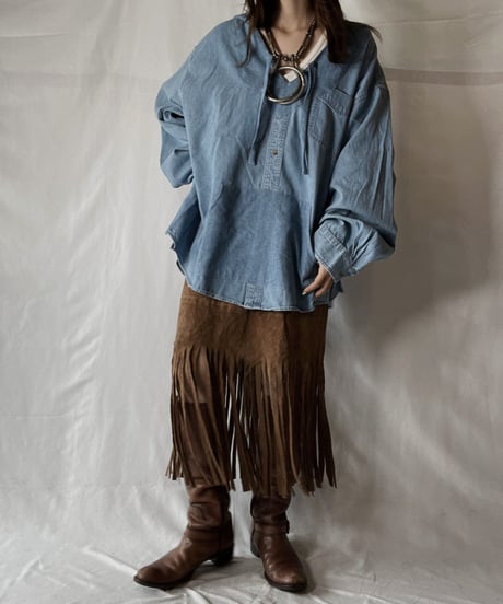 【RE;CIRCLE】 Remake Denim Mexican Parker①/210906-012