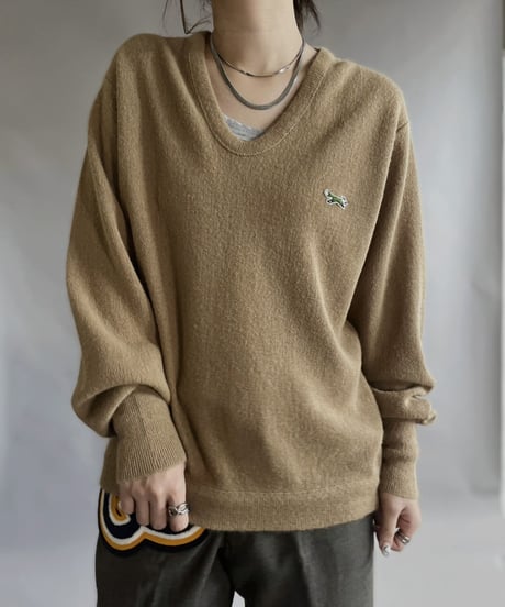 【USED】 JCPenny Acrylic Knit Pullover Camel / 230204-011