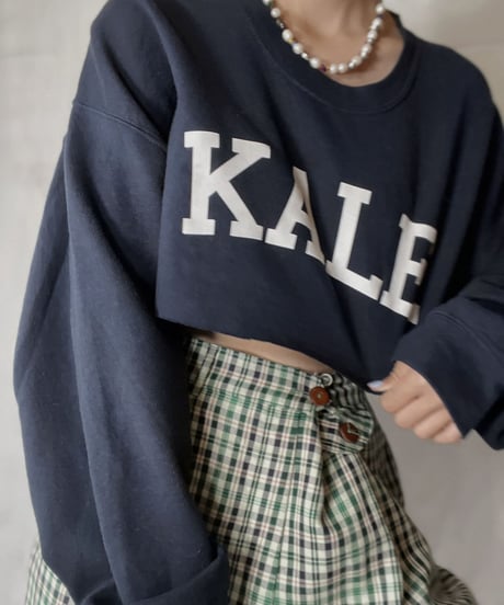 【USED】  Cut off Sweat KALE/211014-053